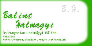 balint halmagyi business card